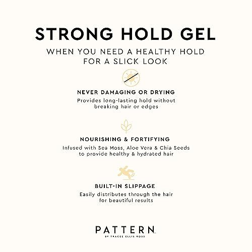 PATTERN Beauty by Tracee Ellis Ross Strong Hold Gel, 15 FL Oz, Best for Curlies, Coilies and Tight-Textured Hair, 3a-4c