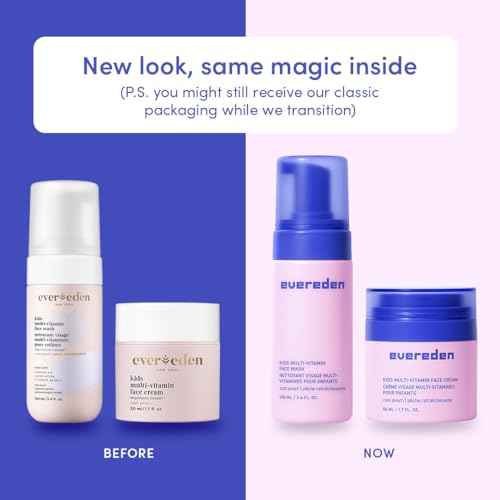Evereden Kids Travel Size Set: Clean & Vegan 5-Piece Skin Care for Kids | Multi-Vitamin Kids Skin Care Set with Detangling Spray, Face Wash, Cream, Shampoo & Conditioner | Stocking Stuffers for Kids