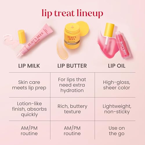 Burt's Bees Vanilla Honey Lip Butter, Repairs Dry Lips, 24 Hour Hydration, Locks in Moisture, Includes Shea and Mango Butters, Antioxidant Rich Vitamin E, Convenient Twist Up Dispenser, 0.5 Oz.