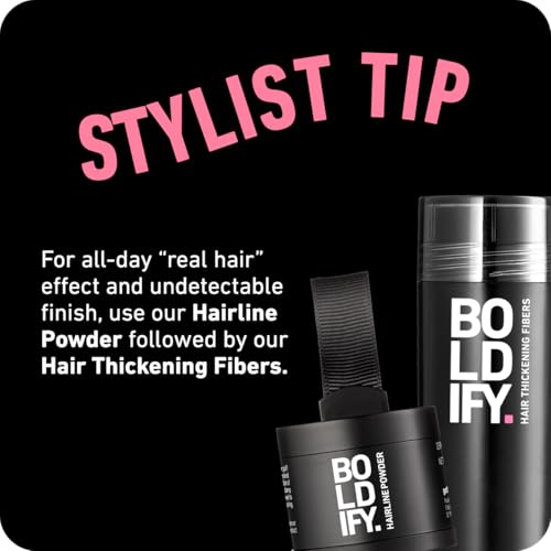 BOLDIFY Hairline Powder - Water-Resistant Root Touch Up Hair Color for Gray Coverage - 24-Hour Stain-Proof, Mess-Free Hair Powder for Thinning Hair - Sample Kit, Grays