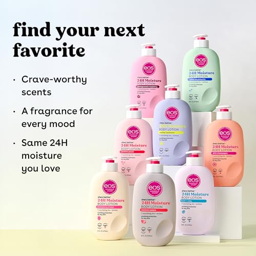 eos 24H Moisture Travel Body Lotion- Fresh & Cozy, Travel Size Essential, Toiletries, Mini Body Lotion, 2.5 fl oz