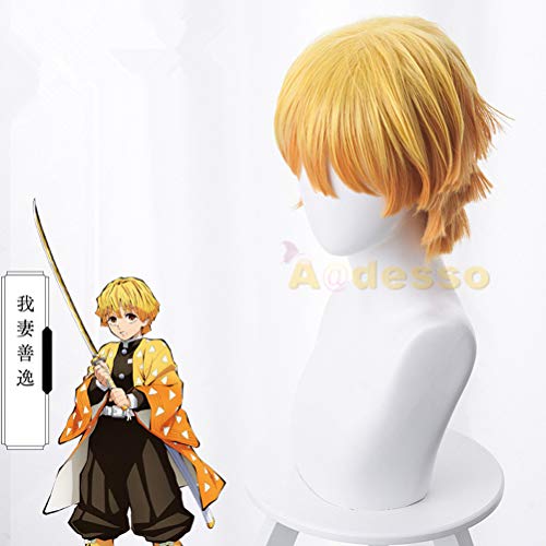 Aadesso Anime demon Kimetsu No Kamado Tanjirou Cosplay Men Women Heat Resistant Synthetic Hair s Halloween