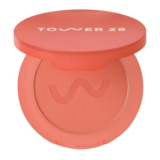 Tower 28 GetSet Matte Powder Blush - 12-Hour Long-Lasting, Talc-Free Formula for Sensitive Skin - Culver Crush (1.13 oz)