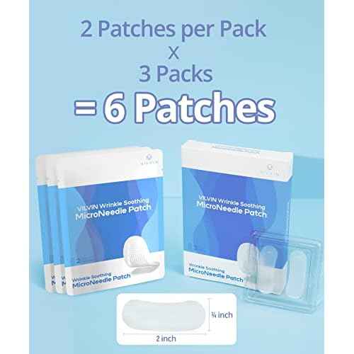 Dissolving Microdart Depuffing Patches for Under Eye and Smile line with Hyaluronic Acid and Tea Tree - 3 pairs - Anti wrinkle patches for face overnight
