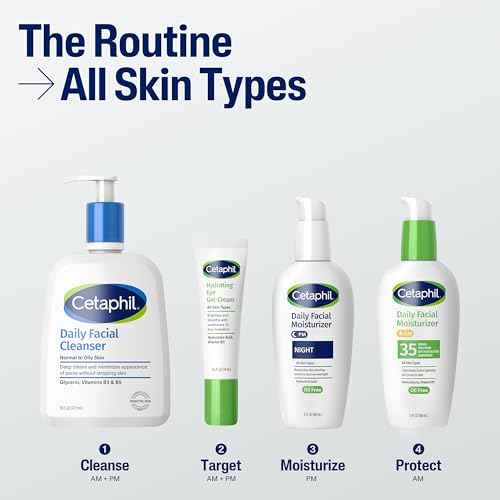 Cetaphil Face Moisturizer, Daily Oil Free Facial Moisturizer with SPF 35, For Dry or Oily Combination Sensitive Skin, Fragrance Free Face Lotion