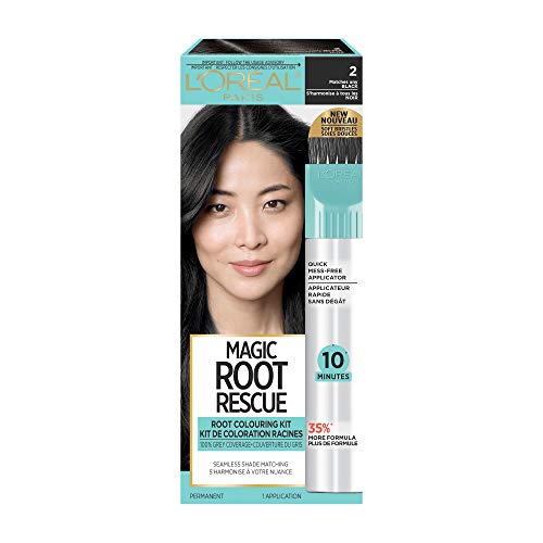 L'Oreal Paris Magic Root Rescue 10 Minute Root Hair Coloring Kit, Permanent Hair Color with Quick Precision Applicator, 100 percent Gray Coverage, 5G Medium Golden Brown, 1 kit (Packaging May Vary)