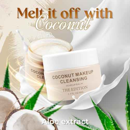 The Edition Coconut Balm Makeup Remover & Cleansing Balm ? Gentle Face & Eye Makeup Cleanser for Waterproof Makeup, Hydrating Skincare for All Skin Types, 50g