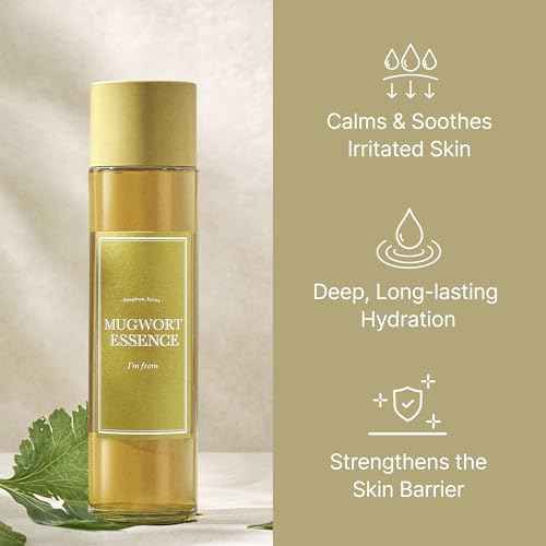 I'm From Mugwort Essence | Vegan Extract - Soothe Sensitive and Irritated Skin, Redness Relief, Refreshing, Korean Hydrating Toner | 5.4 Fl Oz, All Skin Types, PETA Approved