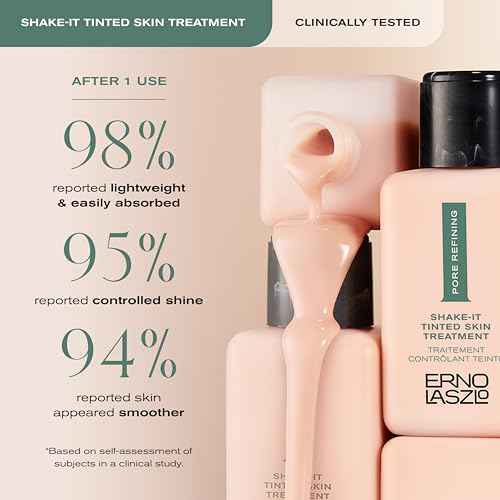 Erno Laszlo Shake-It Tinted Skincare Finisher, Neutral Face Tint for Lighter Complexions, Even Skin Tone & Refine Pores - Pore Minimizer for Face with Natural Matte Finish (3 Fl Oz) Tinted Moisturizer