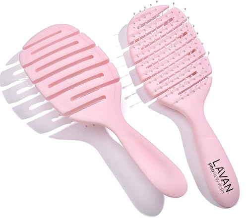 LAVANPRO New York Flex Detangling Hair Brush (BABY BLUE)