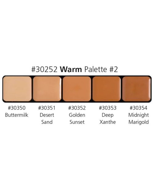 Graftobian HD Glamour Crème Foundation Palette - High Definition 5 Color Cream Foundation for Medium Warm Skin