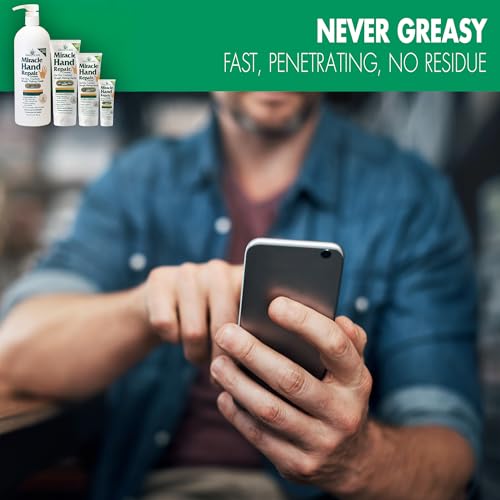 Miracle Hand Repair Cream for Dry Cracked Hands 1 oz Best Healing Hand Cream with 60% Aloe Vera - Non-Greasy Moisturizer for Working Hands - Fast Absorbing Lotion for Extremely Dry Skin (3-Pack)