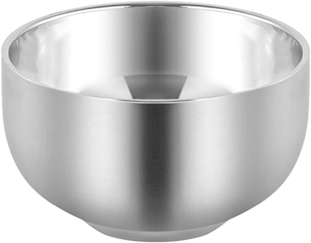 Akstore Men's Stainless Steel Shaving Mug - Durable, Heat Insulated, Smooth Finish | Medium Size