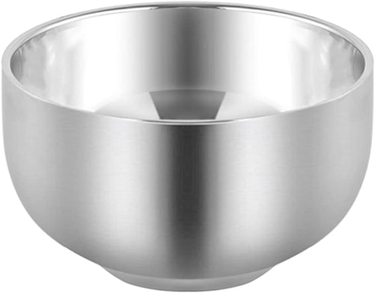 Akstore Men's Stainless Steel Shaving Mug - Durable, Heat Insulated, Smooth Finish | Medium Size