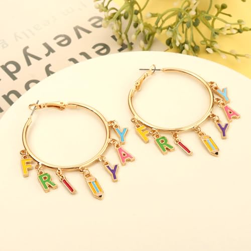 Teacher Earrings for Women Enamel Pencil Hoop Earrings Teacher School Accessories Teacher Appreciation Gifts Back To School Jewelry Party Favor (Teacher E)