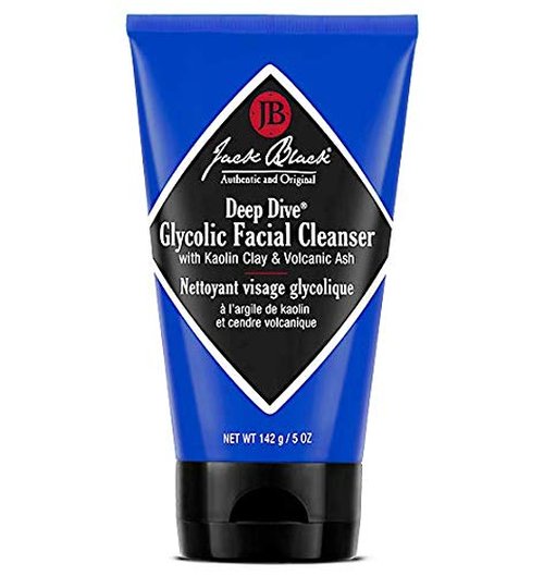 Jack Black Deep Dive Glycolic Facial Cleanser - Exfoliating Formula for Clear Skin | 3, 5 & 10 Fl Oz