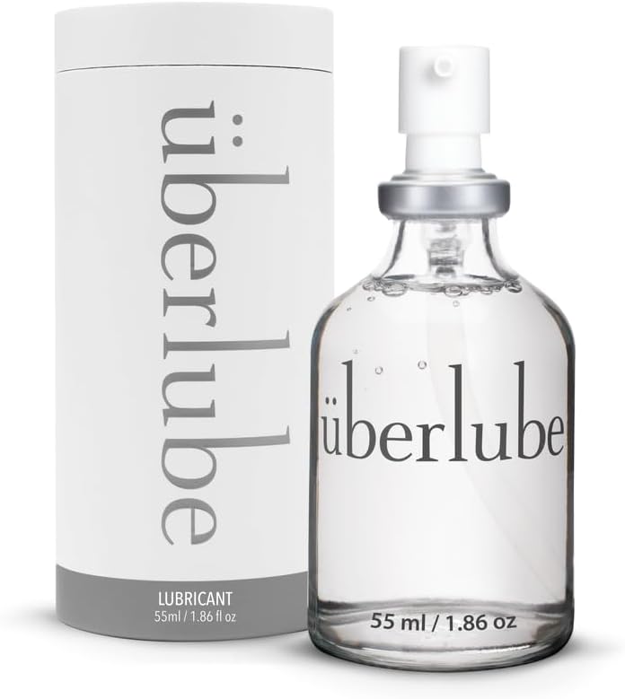 Uberlube Premium Silicone Lube - Unscented, Long-Lasting Personal Lubricant | 1.86 Fl Oz, Waterproof, Ultra Smooth