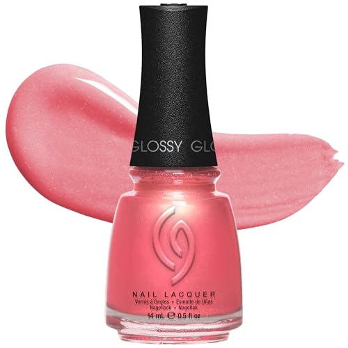 China Glaze CG Nail Lacquer Rainbow – Sheer Iridescent Pink Nail Polish, Quick Dry, Chip Resistant, High Gloss Finish for Salon & DIY Manicure, 0.5 fl oz