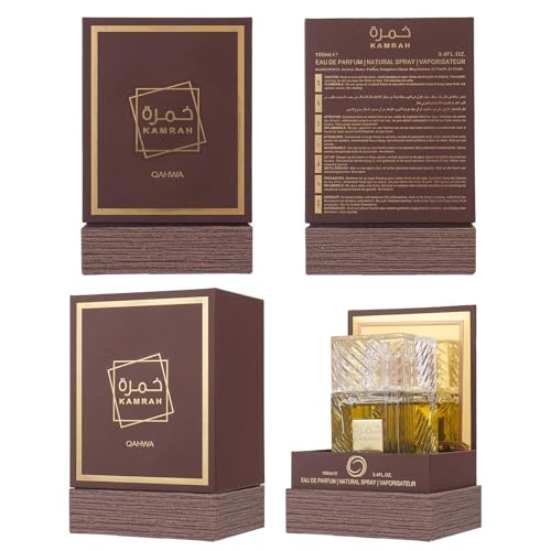 NUNUDA Perfume Spray, KAMRAH Vanilla, Warm Spicy, Amber, Cinnamon - Eau de Parfum Long-Lasting Fragrance for Men & Women Unisex, 3.40 Ounce / 100 ml (Aromatic Spicy)
