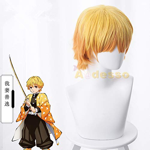 Aadesso Anime demon Kimetsu No Kamado Tanjirou Cosplay Men Women Heat Resistant Synthetic Hair s Halloween