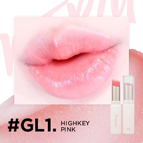 MERZY Glossy Melting Color Lip Balm | High Pigment Color, Watery Glossy Texture, Long-Lasting, Vivid Color | #01 HIGHKEY PINK