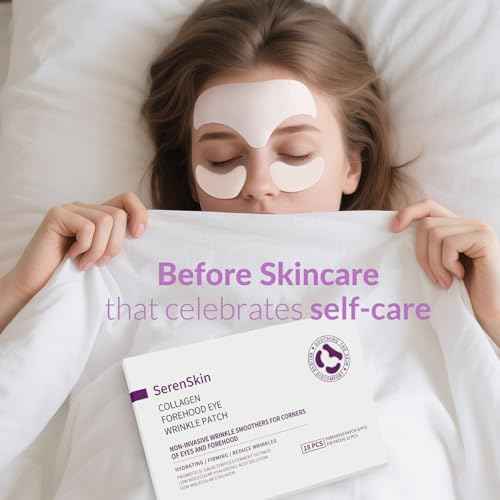 Forehead Wrinkle Patches & Under Eye Patches with Collagen, Anti Wrinkle Patches for Reduce forehead Lines, Facial Wrinkles Treatment Remover Women Eye Patches for Puffy Eyes and Dark Circles, 18 pcs