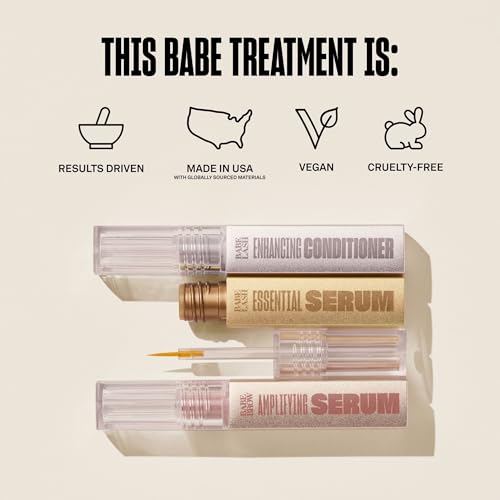 Babe Original Triple Threat Mini Set, Includes Babe Lash Essential Serum & Enhancing Conditioner + Babe Brow Amplifying Serum, 1 mL, 3 Pack