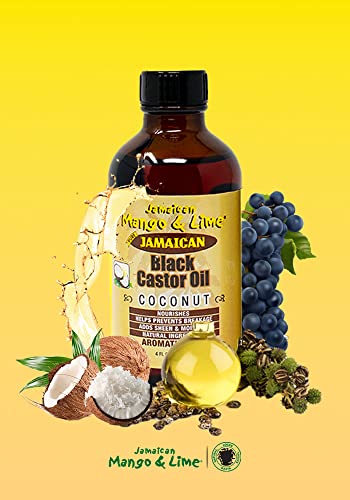 Jamaican Mango Black Castor Oil, Coconut, 4 Ounce