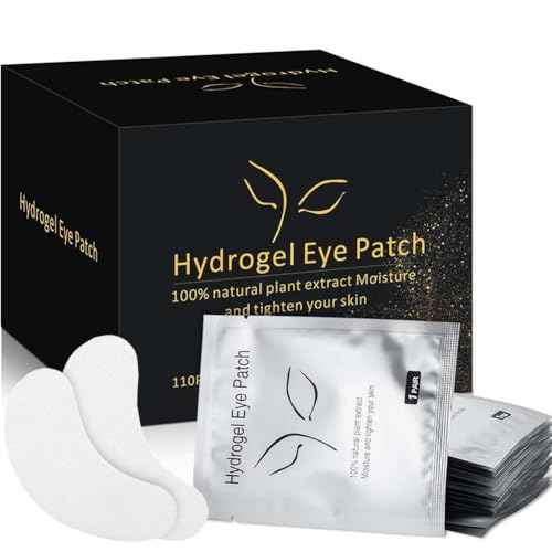 Ocim 100 Pairs Under Eye Pads Lash Extensions,100% Natural Hydrogel Gel Eye Patches for Lashes Extension/Eyelash Tinting
