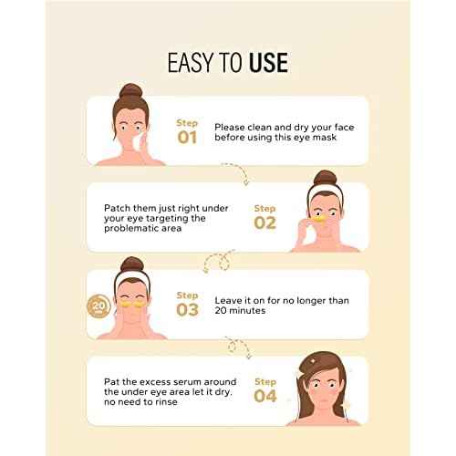 24k Gold Under Eye Patches (25 Pairs), eye mask, Collagen Skin Care Products, Eye Patches for Puffy Eyes, eye masks for dark circles and puffiness
