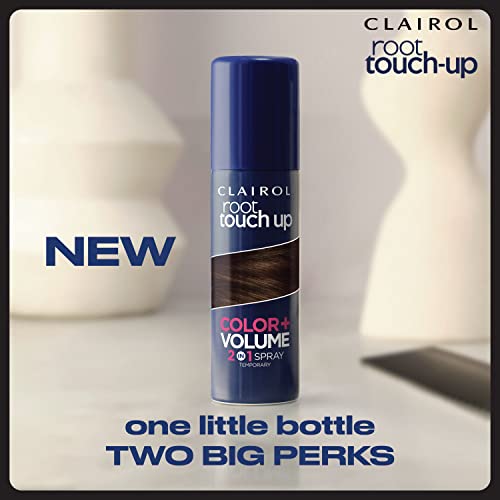 Clairol Root Touch-Up Color + Volume 2-in-1 Temporary Spray, Black Hair Color, Pack of 1