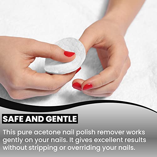 Mia Secret Nail Polish Remover, 100% Pure Acetone, 4 Fl. Oz. Safe and Gentle Cuticle Remover Liquid, Quick and Effective Formula, For Natural, Acrylic, and Sculptured Nails,