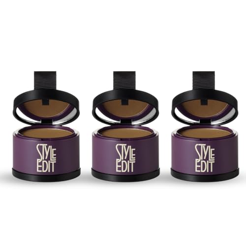 Style Edit Root Touch Up Powder | Temporary Hair Color for Gray Roots and Thinning Hair | Salon-Quality, Transfer-Resistant Hair Concealer | Black, 0.13 oz