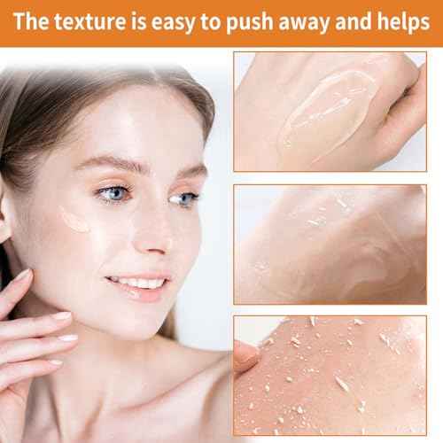 Orange Exfoliating Gel Scrub, Deep Cleansing Moisturizing Scrub with Enzymes, Purifying Exfoliating Gel for Face & Body, Facial Exfoliator Cleanser to Remove Blackheads (3PC, 1)
