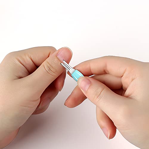 Allstarry 30 Pieces Nail Cuticle Trimmer Remover Rubber Nail Cleaner Double Head Dead Skin Cuticle Knife Removal Fork Plastic Handle Cuticle Pusher Nail art Tools for Girls Women and Men - Black