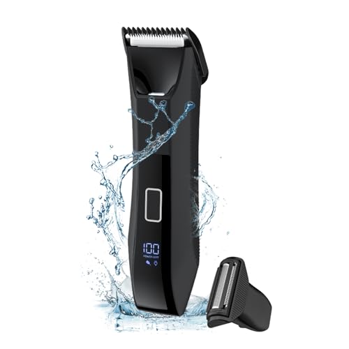 Zesuti Body & Groin Hair Trimmer for Men,Bikini Trimmer Women- Manscape Ball Trimmer for Men,Wet/Dry Men's Electric Shavers,No Nicks,No Cuts, Rechargeable & Waterproof Body Shaver,Black