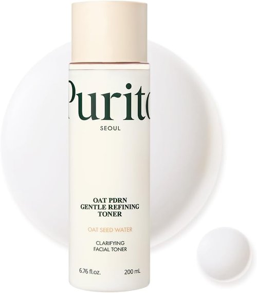 PURITO Oat PDRN Gentle Refining Toner - Hydrating & Clarifying Formula for Acne-Prone Skin | 200 mL (6.76 fl. oz)
