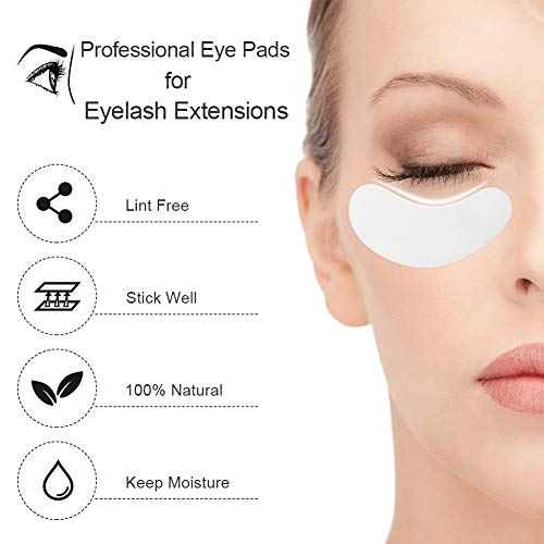 Ocim 100 Pairs Under Eye Pads Lash Extensions,100% Natural Hydrogel Gel Eye Patches for Lashes Extension/Eyelash Tinting