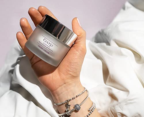 Cult51 Night Cream - Intensely Hydrating Anti-Aging Moisturizer - 1.6 Oz for Glowing Skin & Reduced Wrinkles