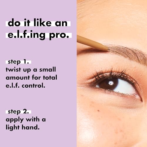 e.l.f. Micro-Fine Brow Pencil, Waterproof Brow Color & Spoolie For Shaping Brows & Creating A Feathered Natural-Looking Finish, Vegan & Cruelty-Free, Auburn