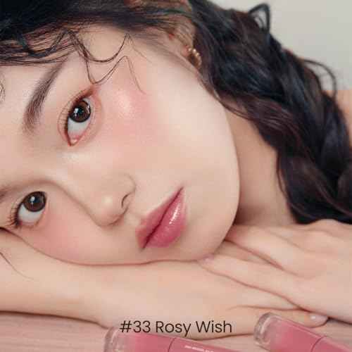 Peripera Ink Mood Glowy Tint | Lip-Plumping, Naturally Moisturizing, Lightweight, Glow-Boosting, Long-Lasting, Comfortable, Non-Sticky, Mask Friendly, No White Film 033 ROSY WISH