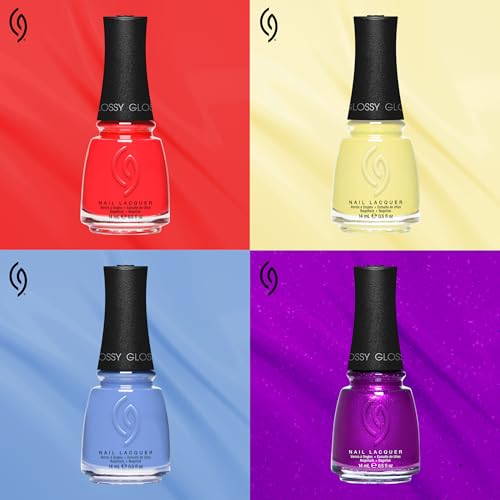 China Glaze CG Nail Lacquer Rainbow – Sheer Iridescent Pink Nail Polish, Quick Dry, Chip Resistant, High Gloss Finish for Salon & DIY Manicure, 0.5 fl oz