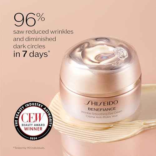 Shiseido Benefiance Wrinkle Smoothing Eye Cream - 15 mL - Visibly Improves Five Types of Eye Wrinkles, Dark Circles & Puffiness - 48-HR Hydration - All Skin Types - Non-Comedogenic