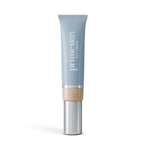 Prime Prometics PrimeSkin CC+ Cream - Lightweight Liquid-to-Powder Foundation for Mature Skin | Blurs Pores & Covers Age Spots (Light)