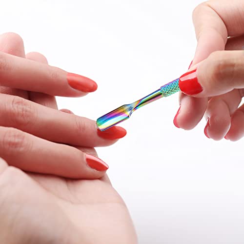 Cuticle Trimmer with Cuticle Pusher and Cutter,YINYIN Cuticle Remover Cutter Nipper Clippers Durable Pedicure Manicure Tools for Fingernails and Toenails(D501-RoseGold)…