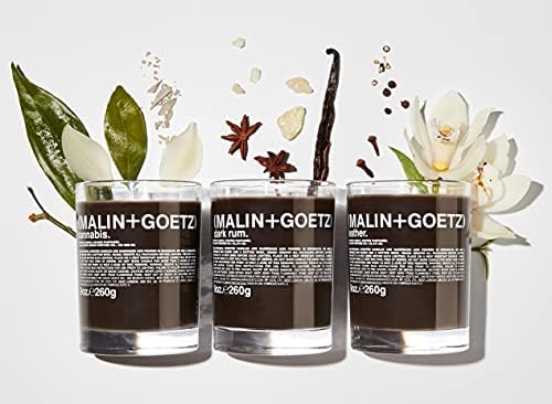MALIN+GOETZ Scented Candle - Hand-Poured Soy Wax with Unique Fragrance Blends | 9oz Clean-Burning & Vegan