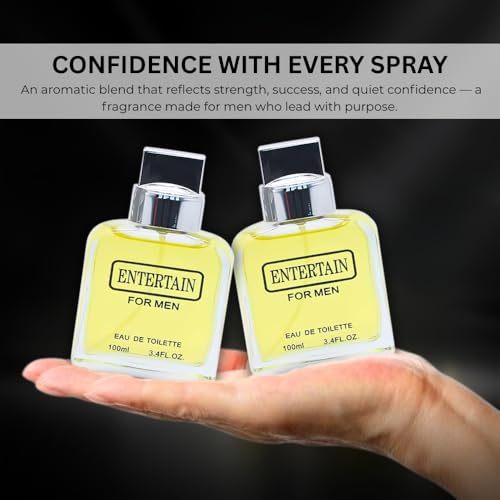 Cologne for Men 2-Pack ? Entertain for Men Duo ? Lavender, Lemon, Sage & Sandalwood Notes ? Fresh, Woody, Masculine, Long-Lasting Eau de Parfum Set 2 ¡¿ 3.4 fl oz