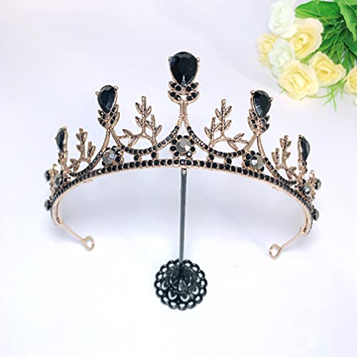 Baroque Tiara Baroque Vintage 1pc Baroque Crown Grace Women's Rhinestones Set Baroque Queen Baroque Black