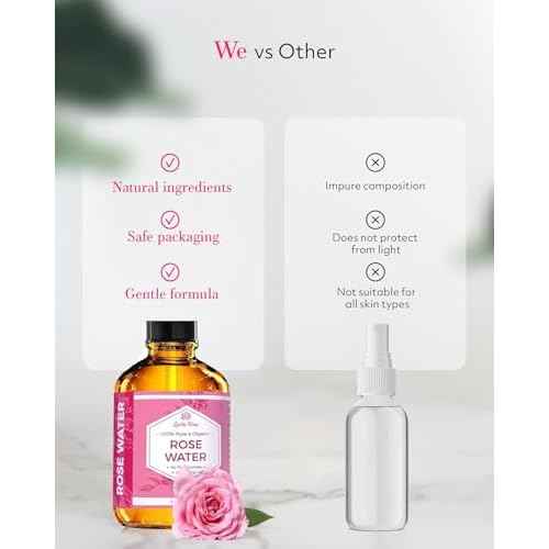Rose Water Spray for Face by Leven Rose - Pure Natural Moroccan Rosewater Hydrosol Face Spray - Organic Rose Water for Hair 4 oz