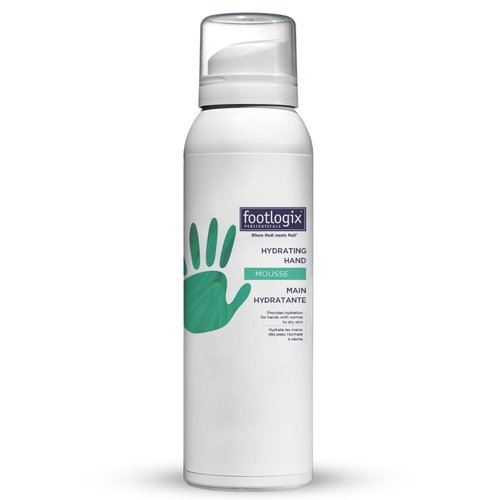 Footlogix Hydrating Hand Mousse - Deep Hydration with Dermal Infusion Technology® | Fast-Absorbing Urea Formula | 4.23 oz/119.9 g